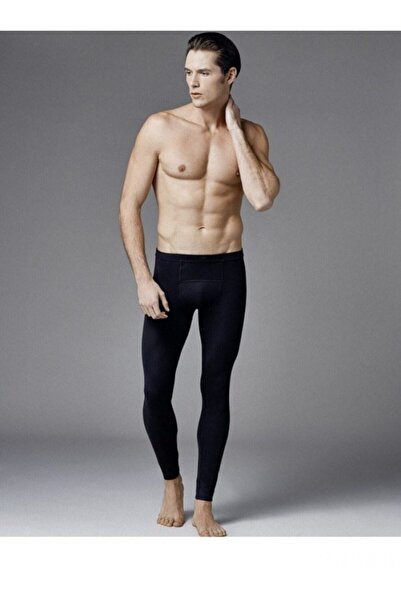 Eros Men's Black Lycra Thermal Single Bottom Underwear Es1450