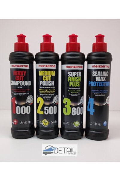 Menzerna 1000 2500 3800 Sealingwax Kalın Ince Pasta Boya Koruma Seti 250 Ml