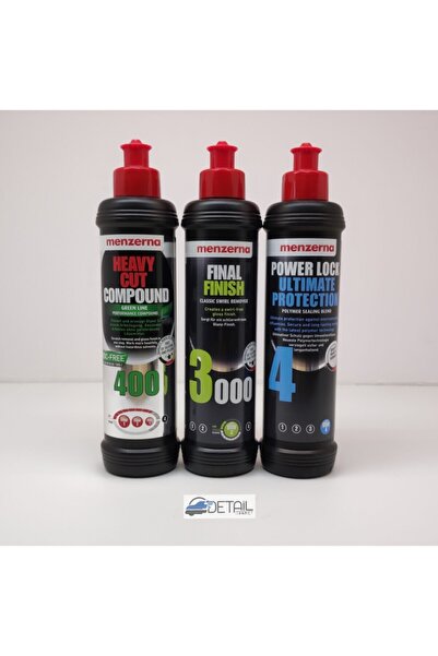 Menzerna Yeşil 400 3000 Powerlock Pasta Hare Ve Boya Koruma Seti 250 ml