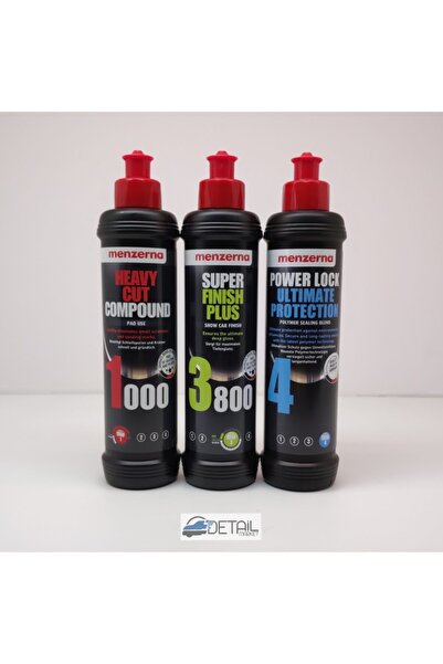 Menzerna 1000 3800 Powerlock Kalın Pasta Hare Boya Koruma Set 250ml