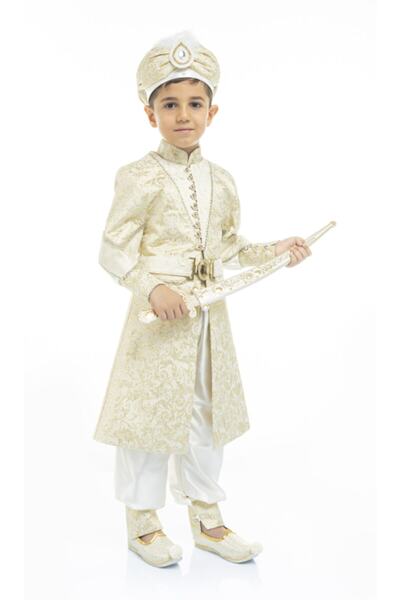 Emir Sünnet Kıyafetleri Sancakbeyi Kemerli Model Şehzade Sünnet Takımı