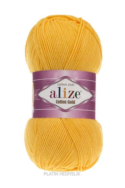 Alize 5 τεμάχια βαμβακερό χρυσό 216 κίτρινο νήμα πλεκτό στο χέρι Γιλέκο ζακέτα νήμα για κασκόλ Νήμα πουλόβερ