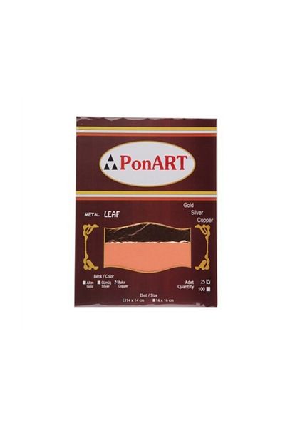 Ponart Foil Copper 25 Sheets 14x14cm