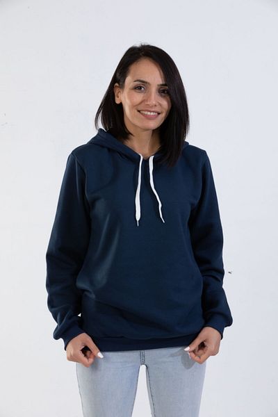 Raf Coll Φούτερ Unisex Navy Blue με κουκούλα