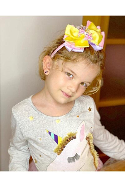 QUEEN AKSESUAR Πολυτελής παιδική κορώνα ειδικής σχεδίασης με σατέν λιλά ροζ γ...