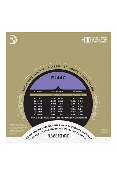 Daddario Ej44c Klasik Gitar Tel Seti, Pro-arte, Composıte Core, S