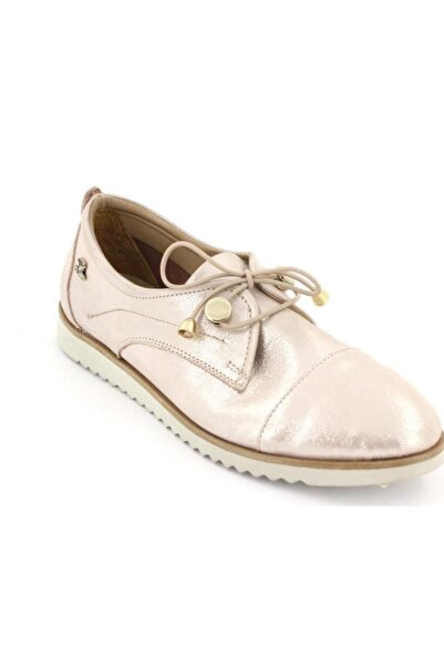 Venüs Kadın Hakiki Deri Yeni Sezon Hafif Taban Pudra Atom Ayakkabı1810009y