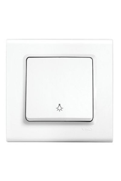 VİKO Linnera White Light Switch with Frame (12 Pieces)