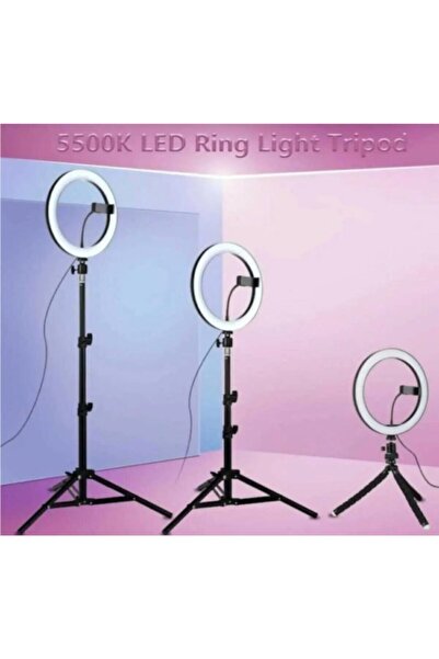 Renksan Youtuber Kuaför Makyaj Çekim Ring Fill Light Işık 2 M Stand