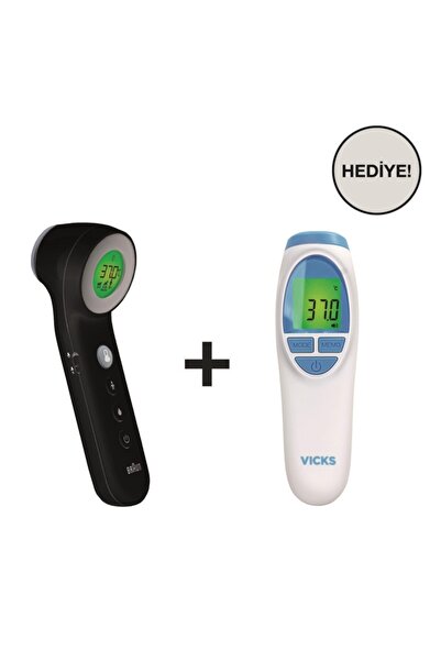 Braun Bnt400 Temassız Ateş Ölçer Siyah+vıcks Vnt200 Ateş Ölçer