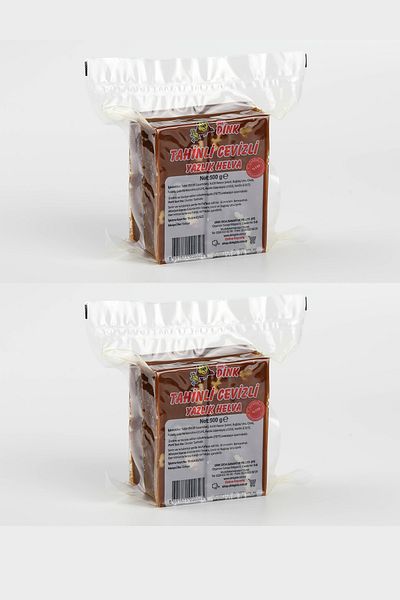 DİNK GIDA 2 Packs of 500 Gr. Halva Summer Cocoa - Tahini and Walnut