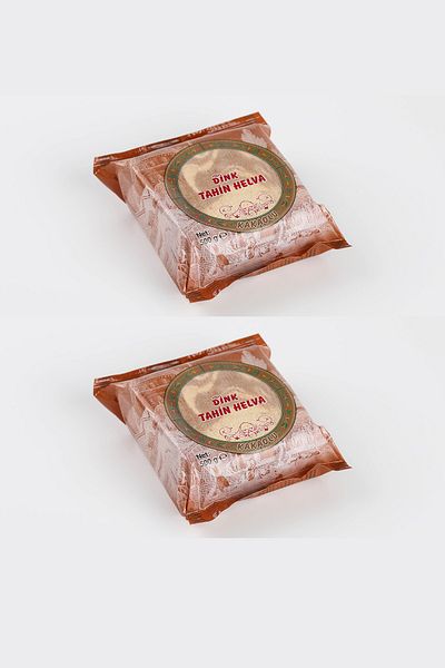 DİNK GIDA 400 Gr Tahini Halva - 2 Packs with Cocoa