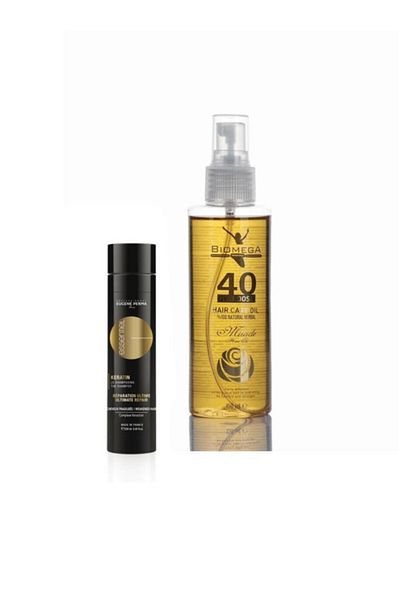 Eugene Perma Essentiel Keratin 250ml+Biomega 40% Herbal Hair Care Oil 150ml