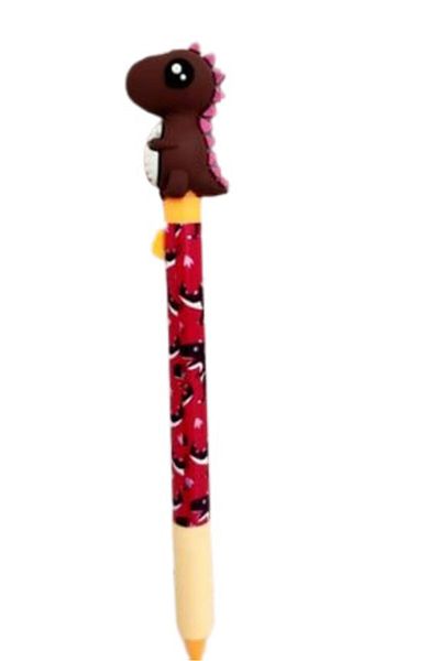 Mikro Brown 0.7 Nib Pen with Dinosaur Figure