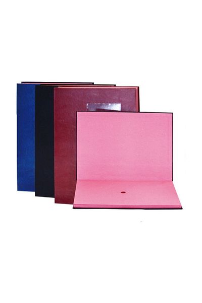 Önder Signature File with Skin Cloth Cover - 12 Sheets Black