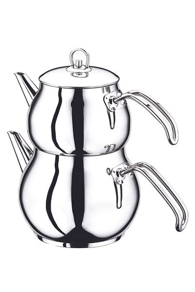 OMS PASLANMAZ Oms 8012 (m) Medium Size / 1.5 Lt.-2,0 Lt. Steel Teapot