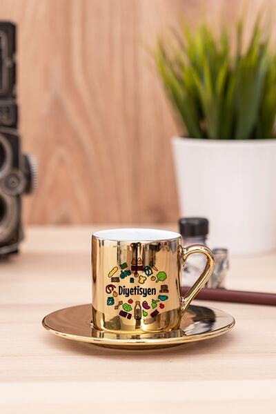 Procity Diyetisyen Gold Türk Kahvesi Fincanı