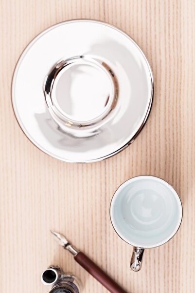 Procity Polis Logolu Silver Türk Kahvesi Fincanı