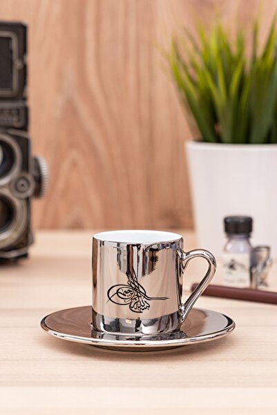 Procity Osmanlı Tuğralı Silver Türk Kahvesi Fincanı