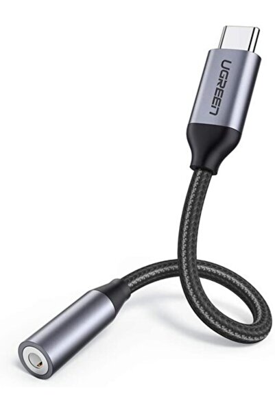 Ugreen 30632 Çevirici Aux Kablo, Type C , Siyah