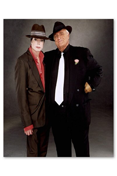 Cakatablo Ξύλινος πίνακας Μάικλ Τζάκσον Λε Μάρλον Μπράντο (Μέγεθος 25x35 εκ.)