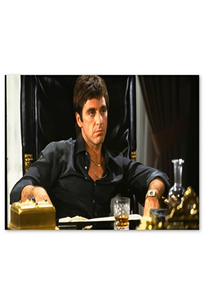 Cakatablo Ξύλινος πίνακας Τόνι Μαντόνα Αλ Πατσίνο στον καναπέ (Μέγεθος 25x35 ...