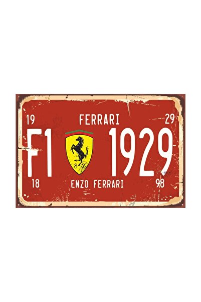 Hayal Poster Formula 1 Tabela Tarz Retro Vintage Ahşap Poster 2030043