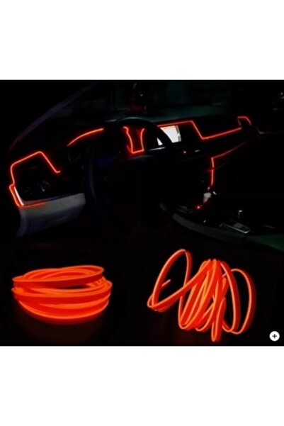 Point Araç Araba Içi Torpido Ledi Renkli Ip Neon Ip Led 2 Metre Turuncu Renk