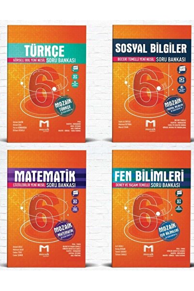 Mozaik Yayınları Mozaik 6. Sınıf Türkçe Matematik Fen Sosyal Set 2023