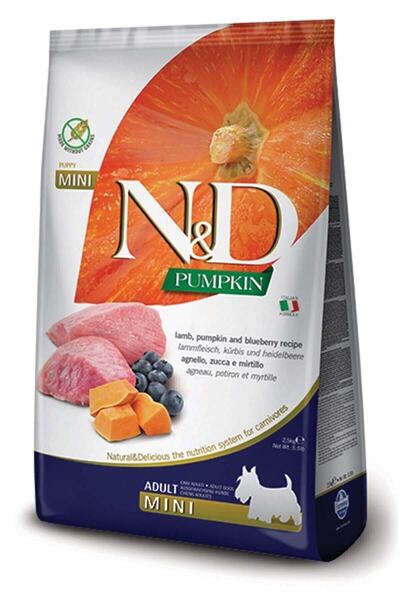 N&D Balkabaklı Kuzu Etli Küçük Irk Yetişkin Köpek Maması 7 Kg