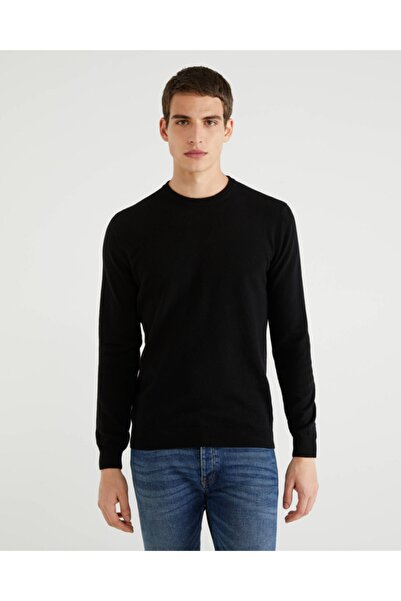 United Colors of Benetton Pulover Merino Benetton cu guler rotund