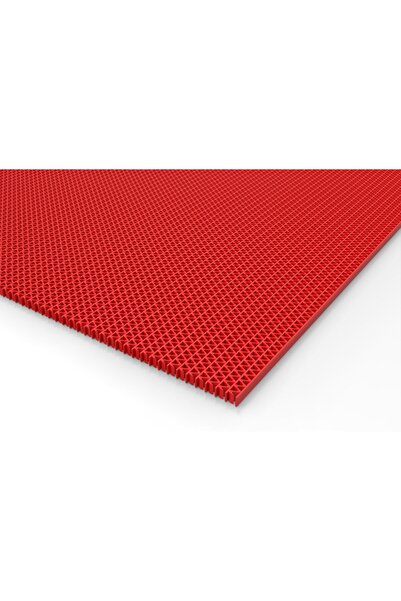 NetBazaars 1x6,5 Z-mat Paspas Yolluk Kaymaz Kaydırmaz Zemin Paspası Kırmızı M...