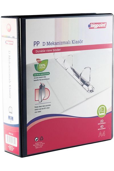 Bigpoint Folder cu Mecanism 2D 7 cm Negru x 6 Unități