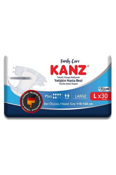 Kanz Adult Patient Diapers Large Size L 30 Pieces