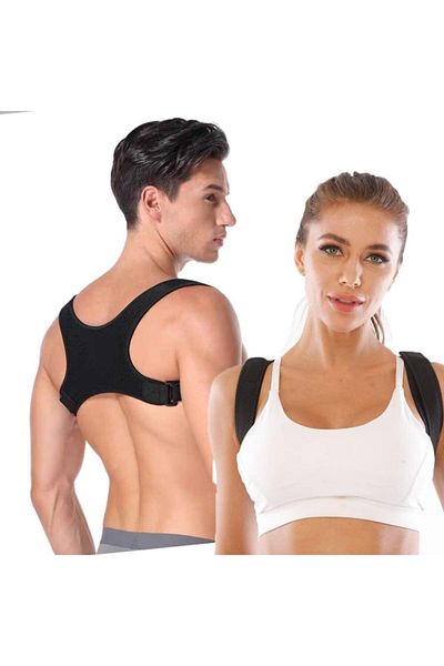 Ankaflex Unisex Μαύρη ζώνη κατά της καμπούρας Διορθωτικός κορσές όρθιας στάσης