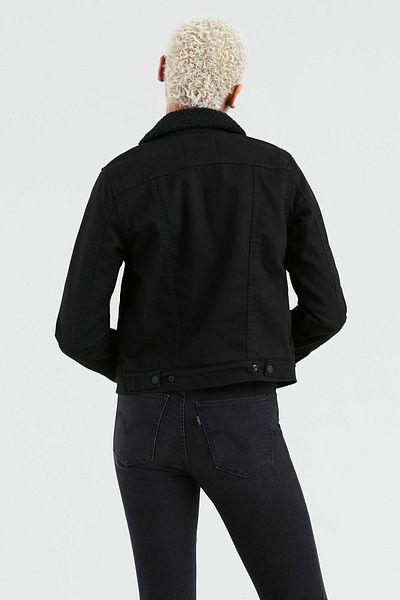 Levi's Оригинален Sherpa Trucker Black And Black