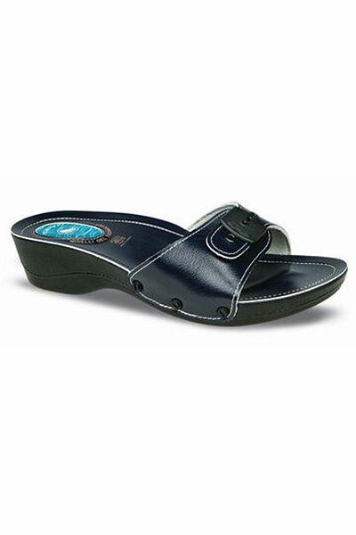 Ceyo Γυναικείες παντόφλες με τακούνι Navy Blue Mınelli