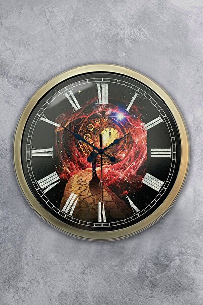 Kasva Concept ساعة حائط هدية تنجيم معدنية عتيقة مقاس 40 سم