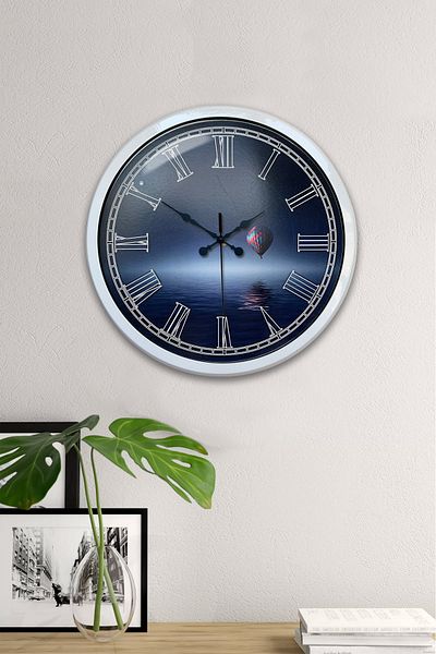 Kasva Concept Gift 40 cm White Metal Cappadocia Wall Clock