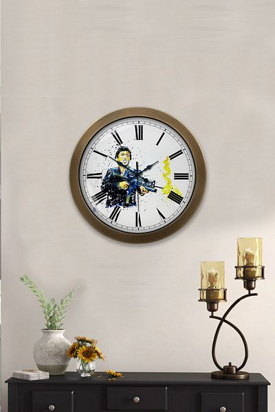 Kasva Concept 36 cm Antique Metal Rambo Wall Clock
