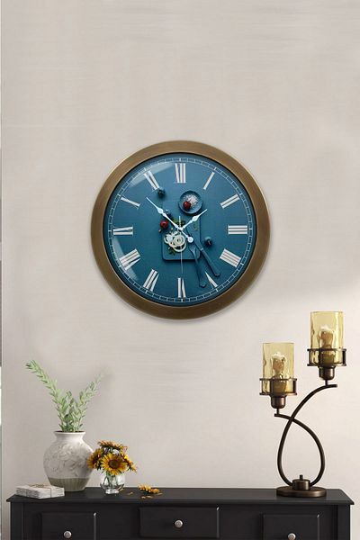 Kasva Concept 36 cm Tumbled Metal Kitchen Wall Clock