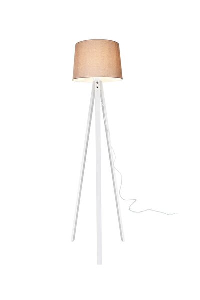 Modelight Deko Lambader Beyaz Ayak / Kum Beji Şapka