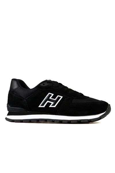 Hammer Jack M19250 Pantofi sport ocazional din piele nubuc autentică, negru