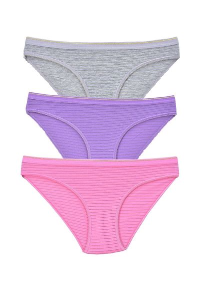 Pemilo Chiloți de bikini cu model mixt pentru damă, pachet de 3