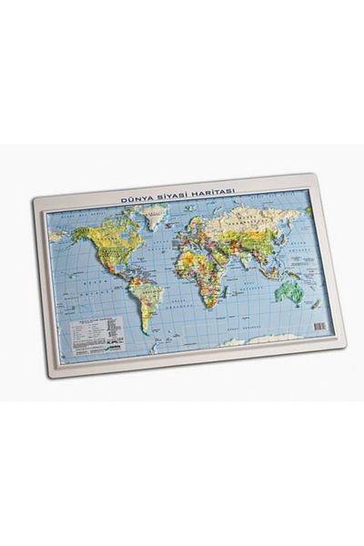 Gürbüz World Map Relief Political 35X50