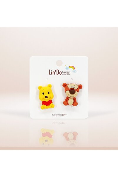 BearPear Lindo Winnie Sevimli Ayı Renkli Çocuk Küpesi
