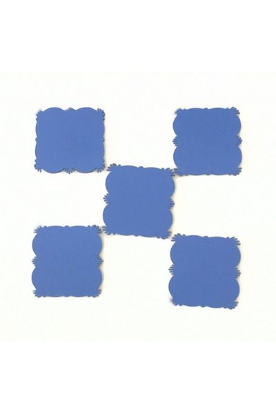 firdevsi hobi Magnet Wood-7x7cm--with magnets- 5 Pieces- Blue