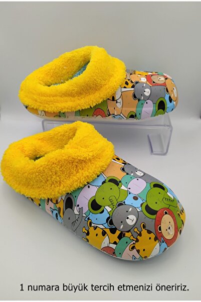 GEZER Erkek Çocuk Içi Peluş Yumuşak Taban Eva Terlik