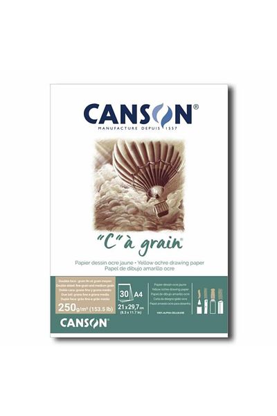 Canson Ca Grain Earth Colored Drawing Notebook 250 GrA4 30 Yp