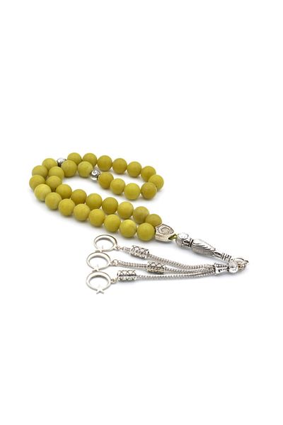 Murty99 Pietre prețioase de olivin Zebercet naturale autentice Tasbih Dimensiune groasă